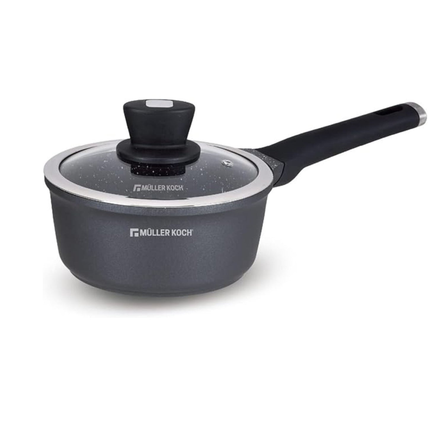 Müller Koch Saucepan (Nonstick Coating, Marble Granite Material, Induction Base, 18cm) 1.8L