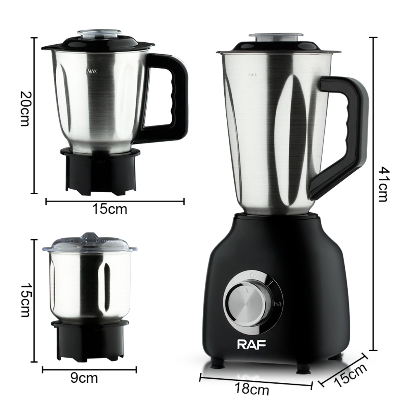 Raf stainless 3 in 1 Strong Power Electric Blender  350W