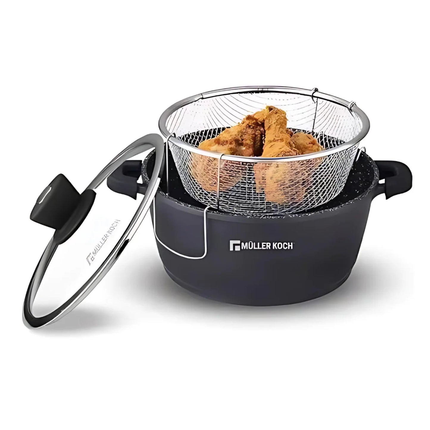 Müller Kitchen 26 cm Casserole (Die-Cast Aluminum, Non-Stick Coating, 5.5 L Capacity)