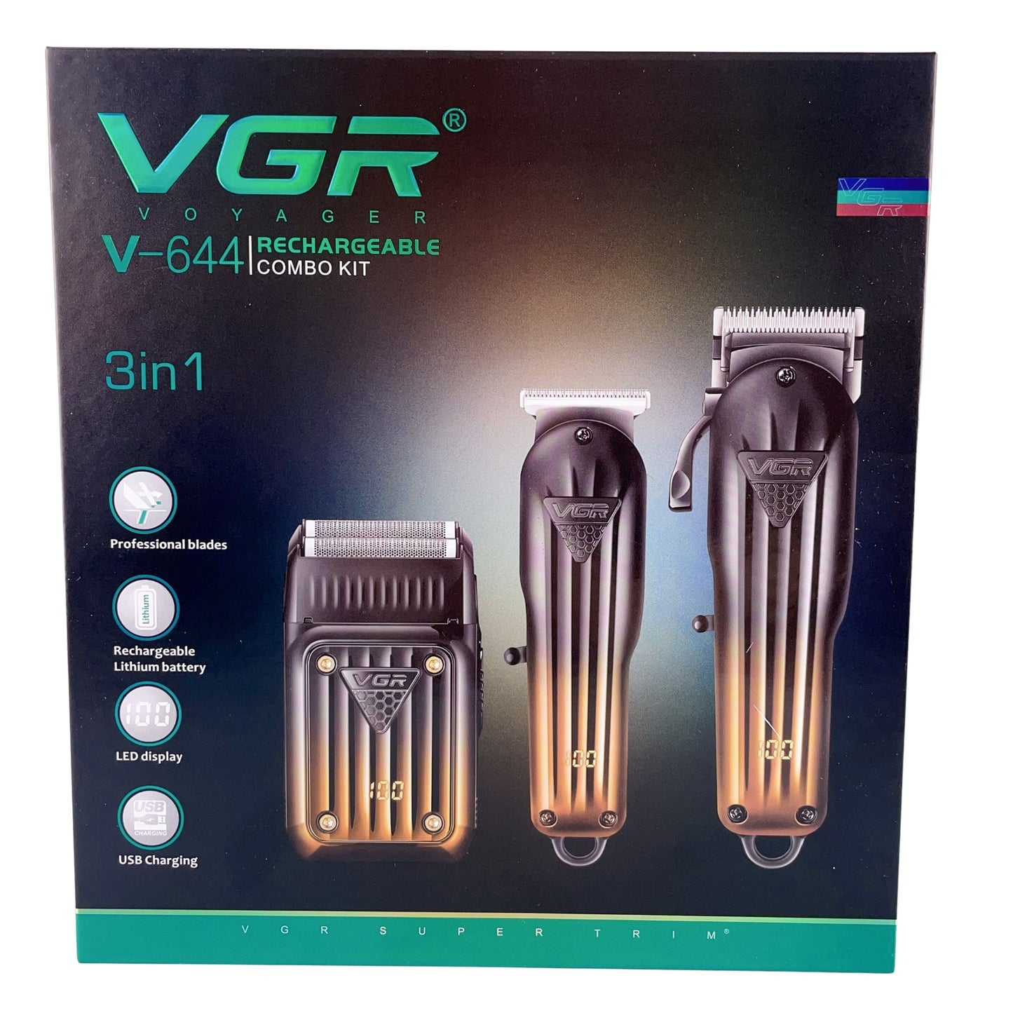 VGR V-644 Professional 3-in-1 Rechargeable