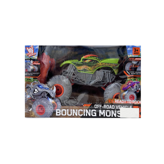 Off-Road Vehicle Bouncing Monster Colourful Lighting effect Under The car Green,Grey And Orange with remote control
