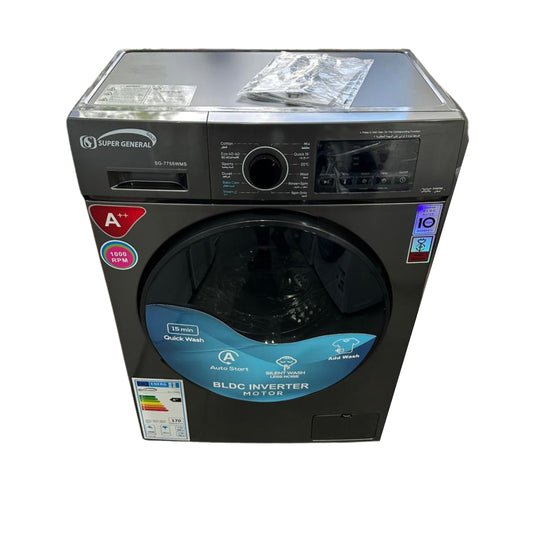 Inverter Super General washing maching   - 7kg 1000RPM Silver