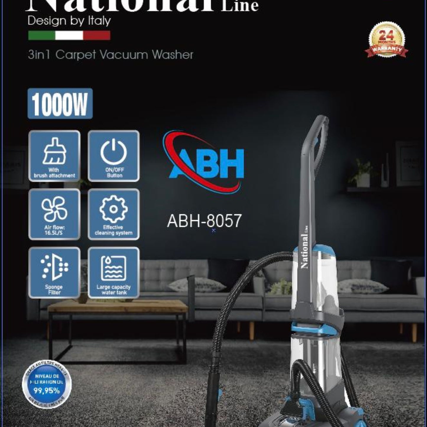 National 3-in-1 Carpet Vacuum Washer
