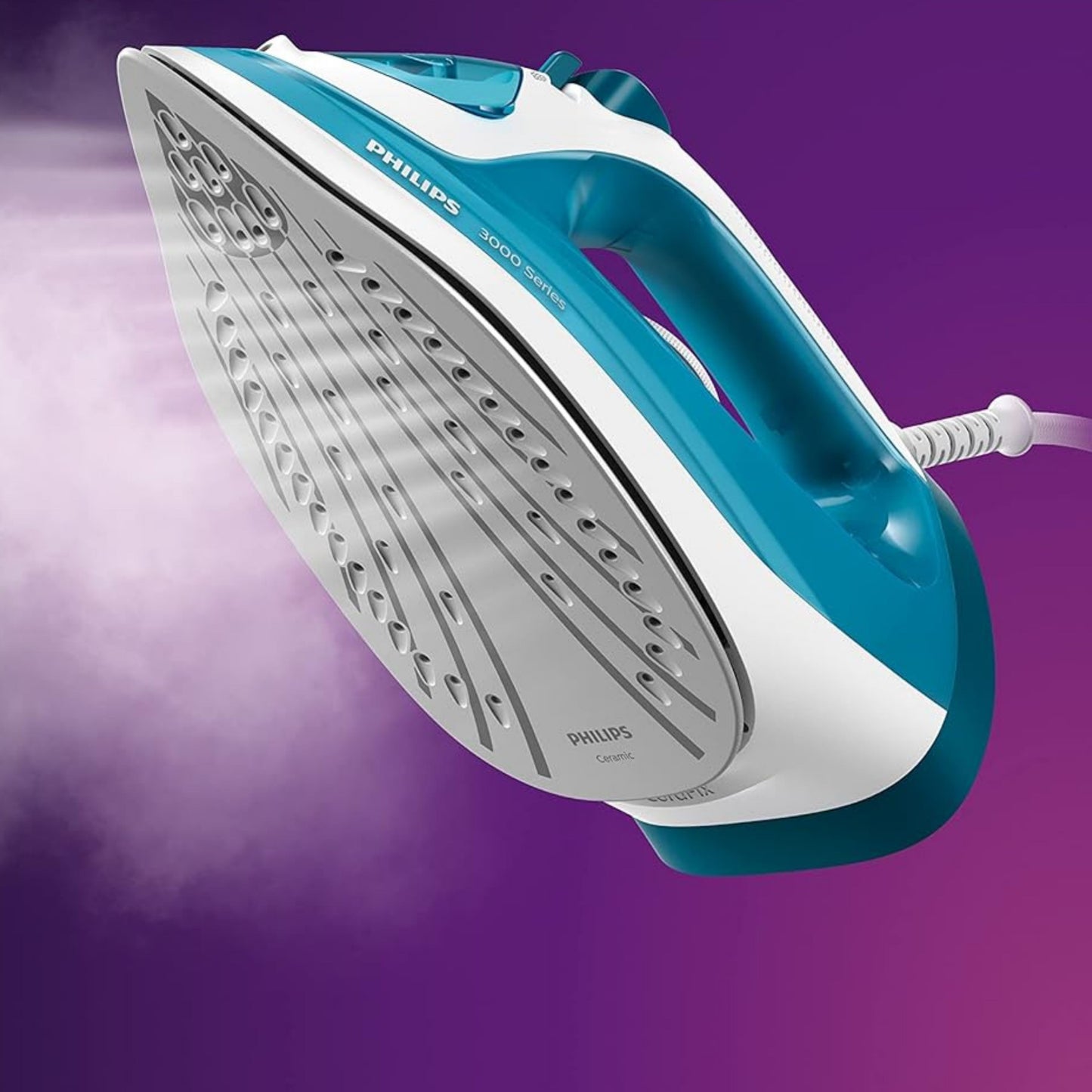 Phillips Electric Steam Iron Ceramic Cover Steam Iron 2600W - Blue color