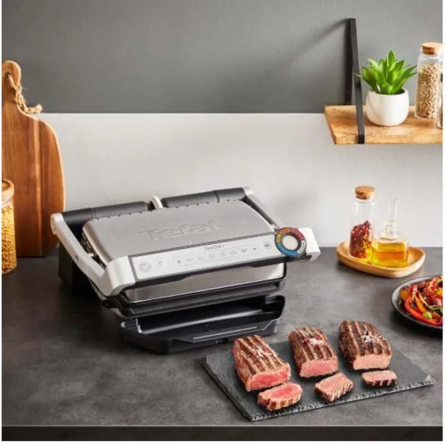Tefal OptiGrill+, 2000 W, stainless steel - Table grill