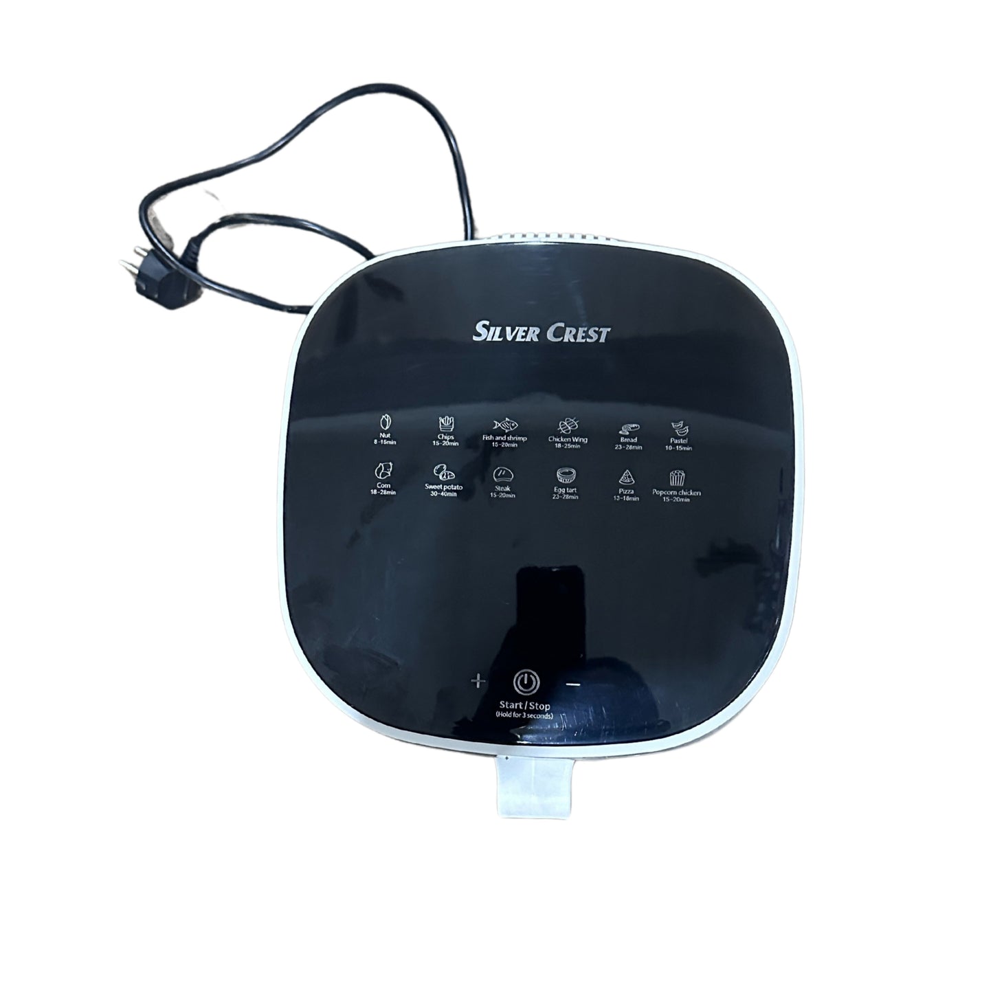 Silver Crest Digital Air Fryer with Glass  Basket for less toxicity  2400W 8.5L - Black