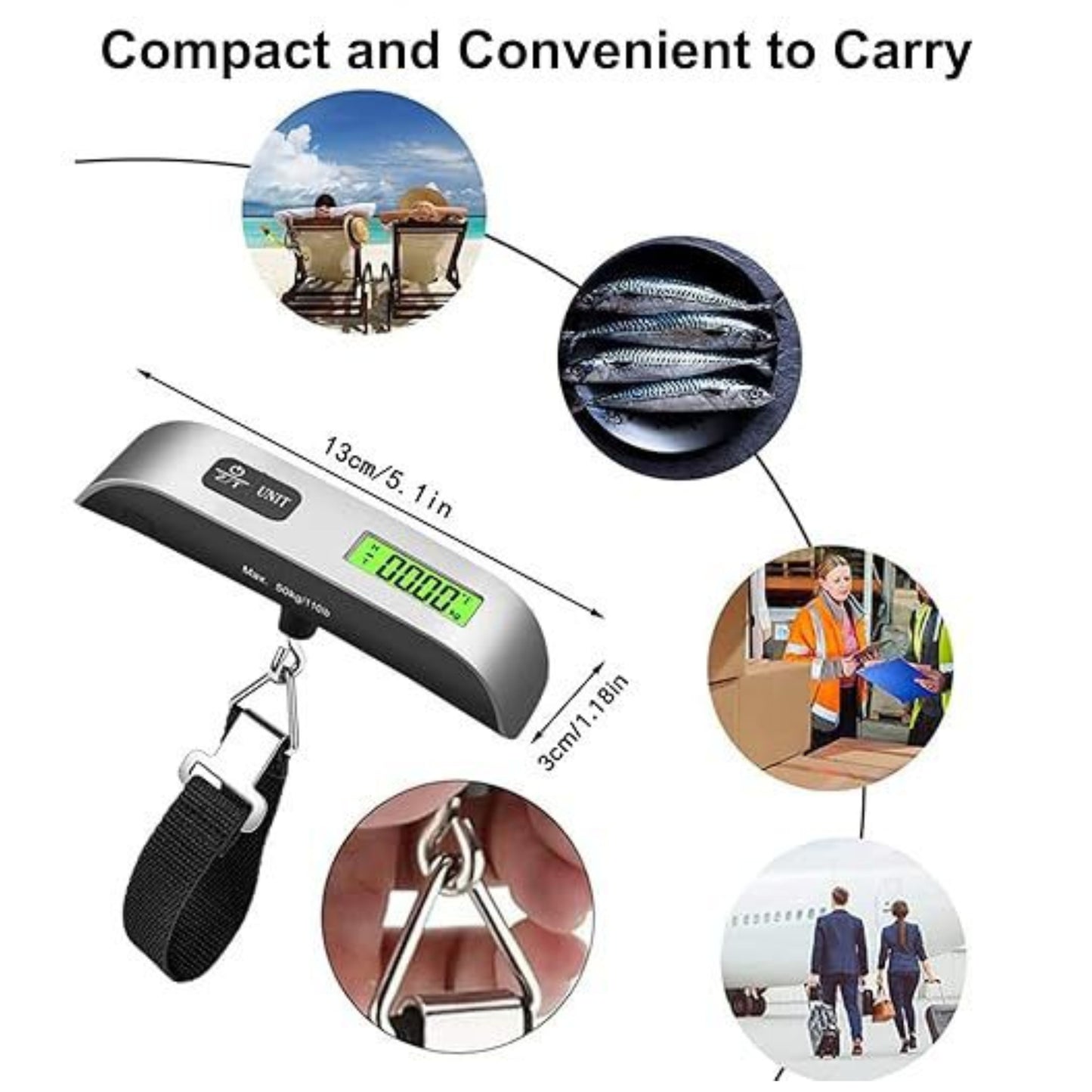 Electronic luggage scale up to 50kg