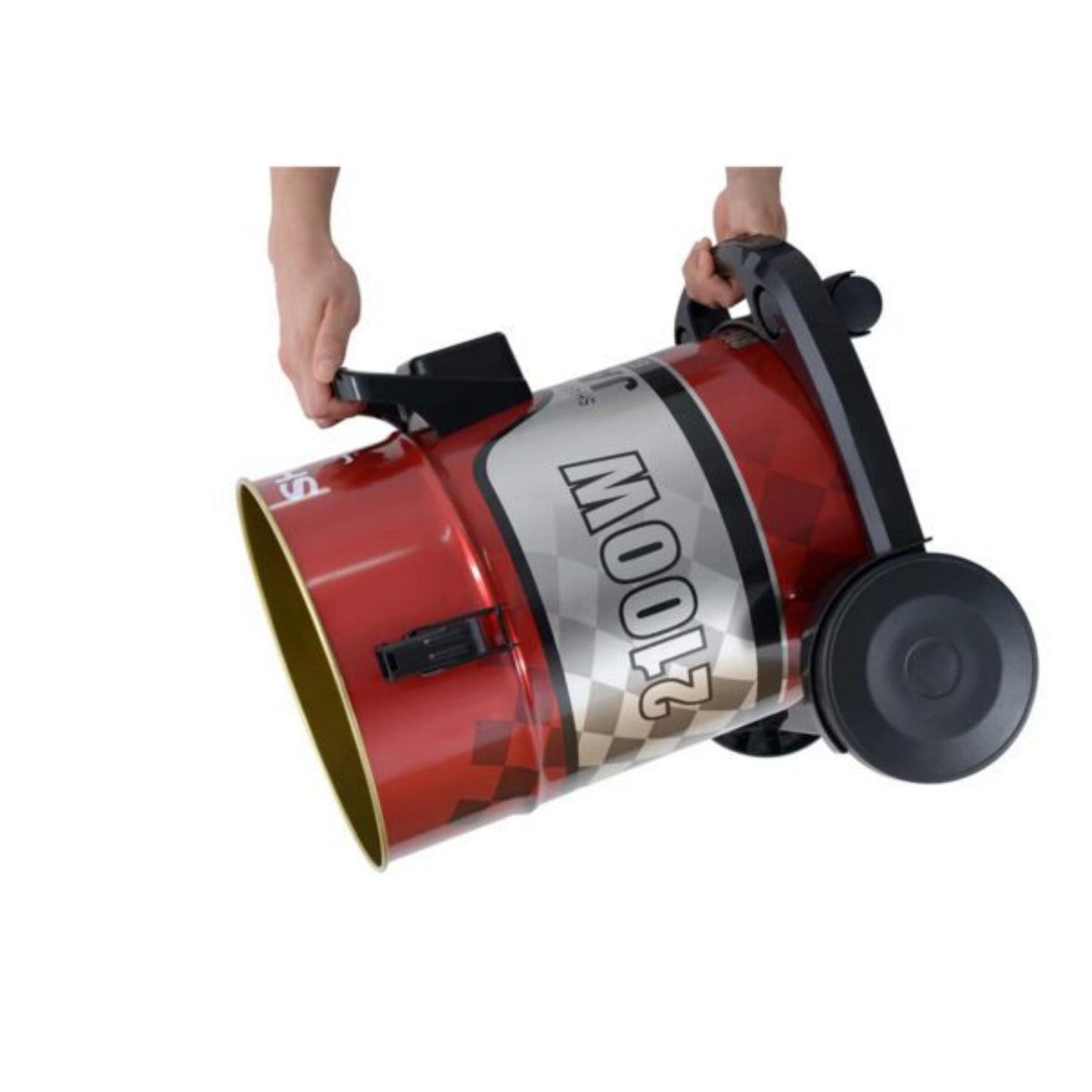 SHARP 2100W Barrel Vacuum Cleaner with 21L Dust Capacity 100% Copper Motor SMS Filter 8m Cable Red –