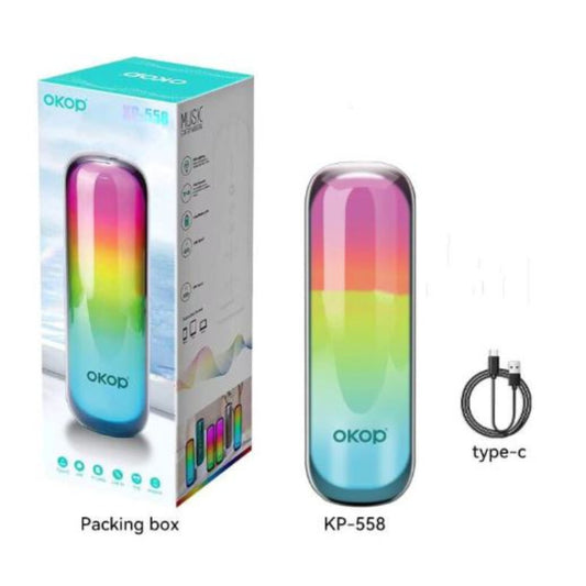 Okop Bluetooth Speaker with RGB Lights – Portable Mini Sound Bomb with Radio Function-10W