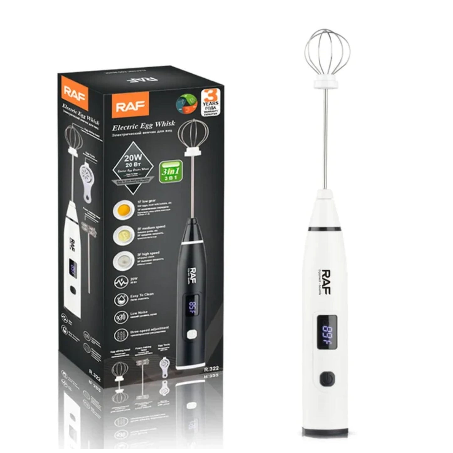 Raf Electric Egg Whisk & Coffee Mixer