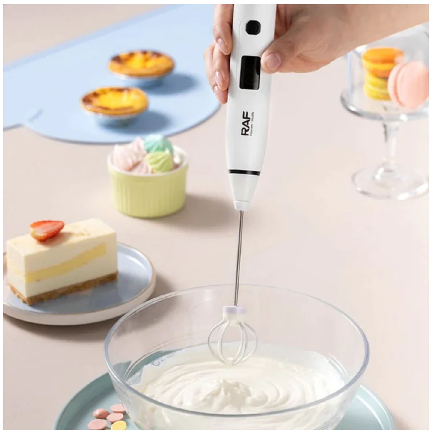 Raf Electric Egg Whisk & Coffee Mixer