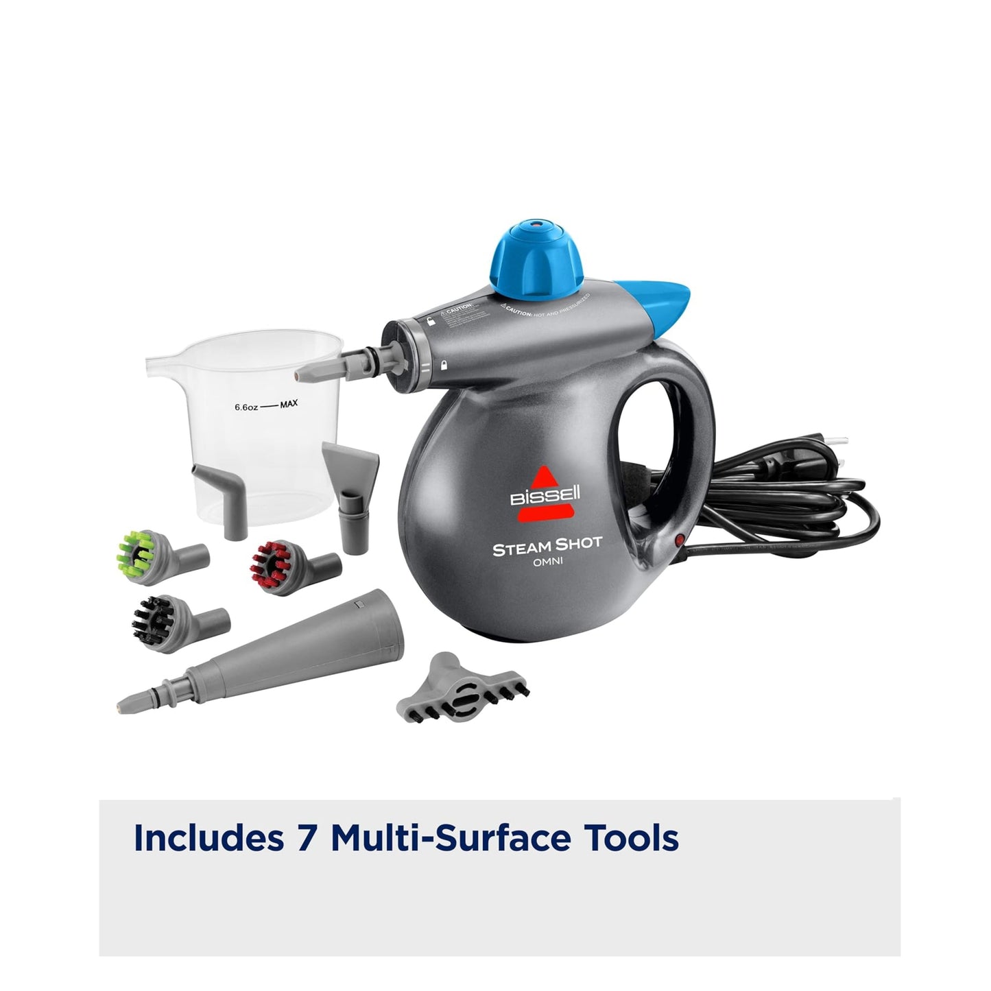 BISSELL Steam Shot Omni Handheld Hard Surface Steam Cleaner Titanium
