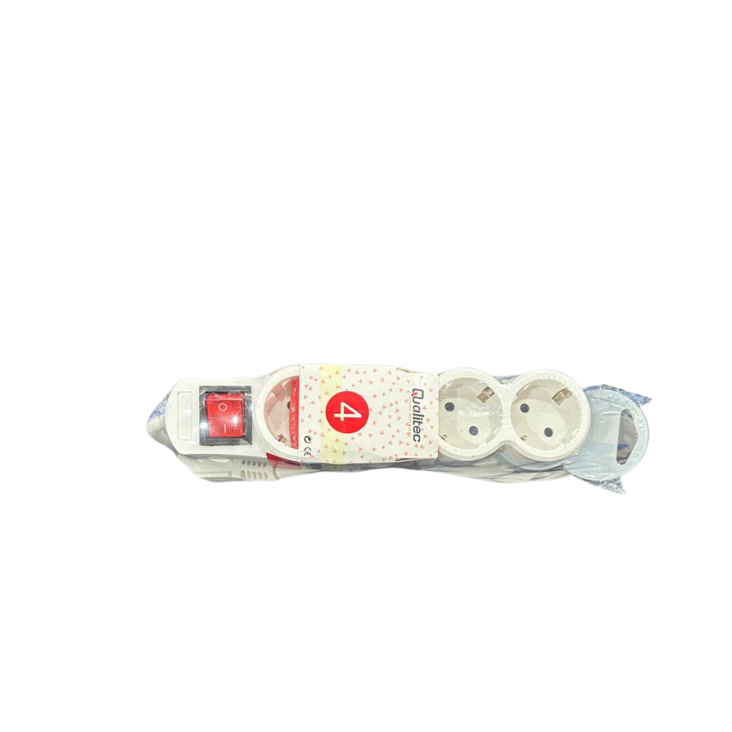 Qualitec Electric extension 4 meters 4 sockets