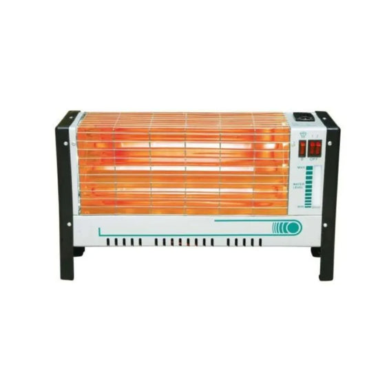 General Line – quartz heater with 2 heating settings 800W/1600W, radiant electric heat-wide angle heat reflectors