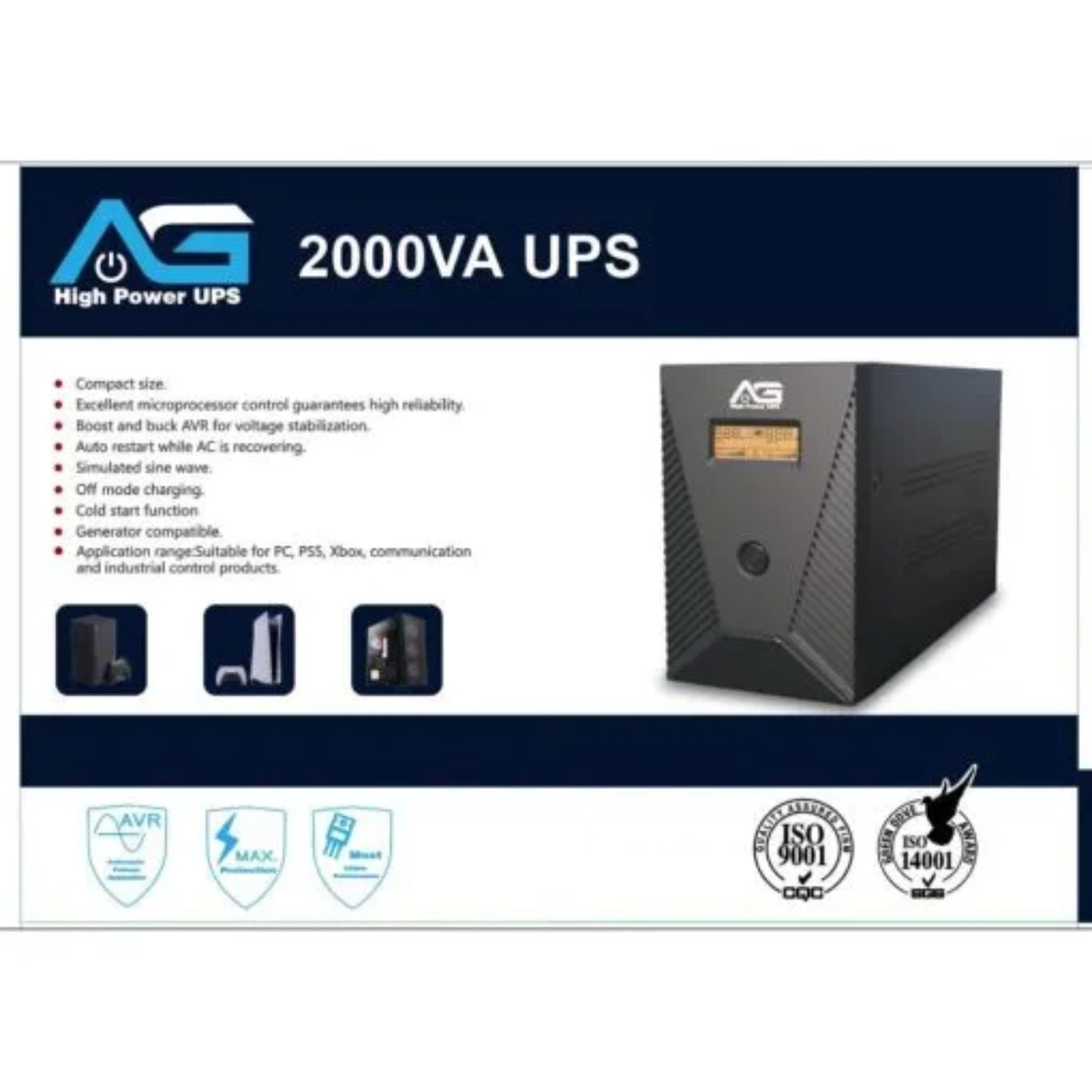 AG UPS 2000 VA 1200W