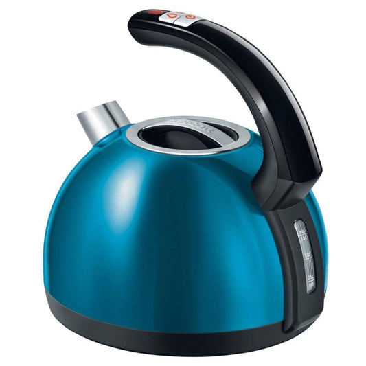 Electric Kettle with Display and Power Cord Base, Blue (Metallic) 1.5L