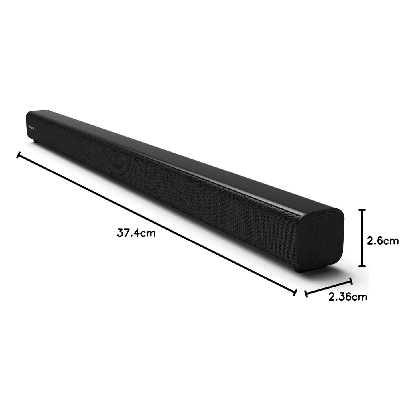 Hisense HS205 2.0ch Soundbar with 2 front speakers 60W Wireless Bluetooth HDMI ARC/Optical/AUX/USB 3EQ Modes