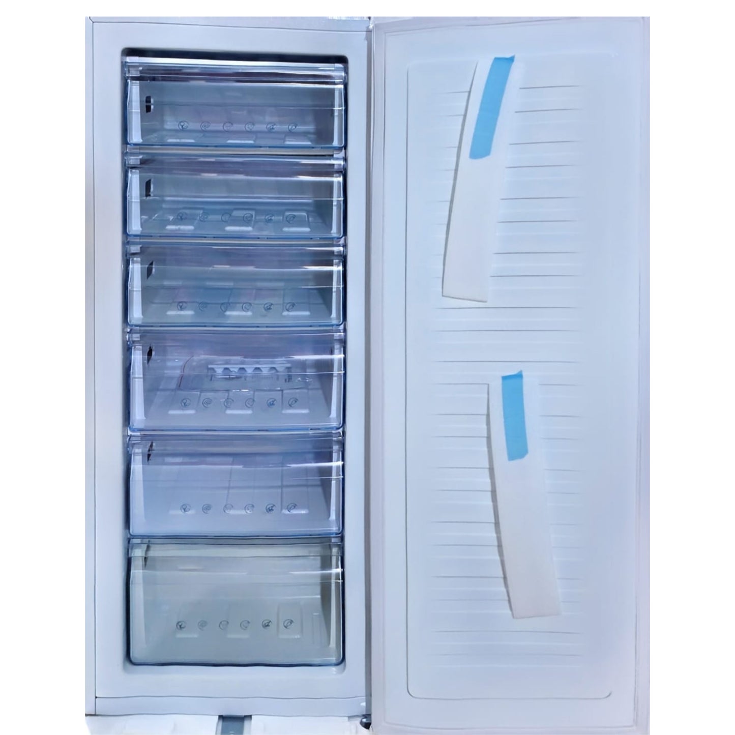 O-general upright Freezer 6 drawers  124 cm Height - Black  150L
