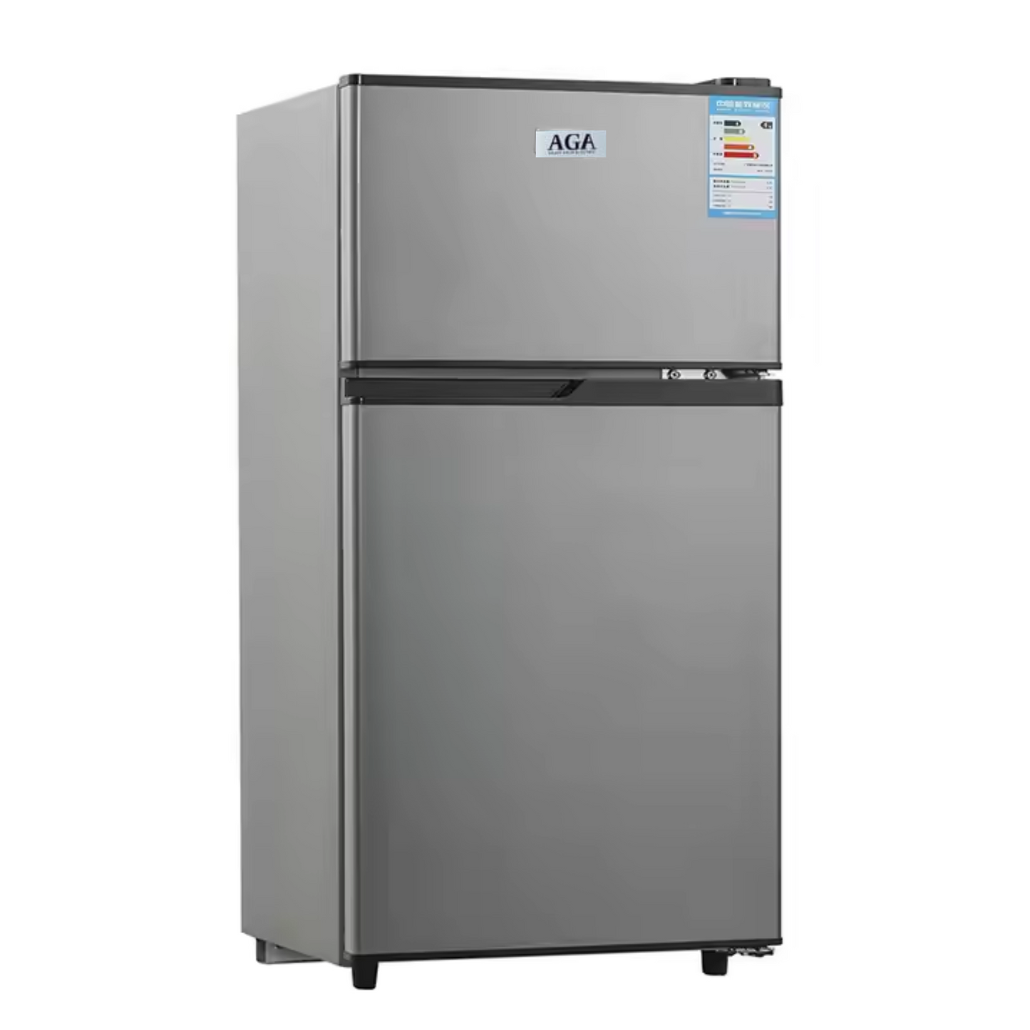 AGA Counter Fridge Freezer - 100L Free Standing Fridge Freezer - with LED Light - Removable Shelves - Adjustable Thermostats and Legs  88.5cm  - White
