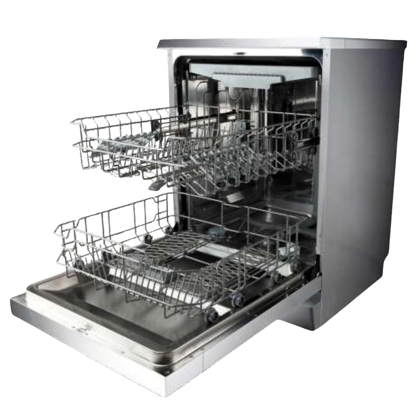 Sharp 8 Programs 14 Place Settings 3 Layered, Stainless Steel Tub Free Standing Dishwasher Silver ~ "Min 1 year manufacturer warranty" with digital screen