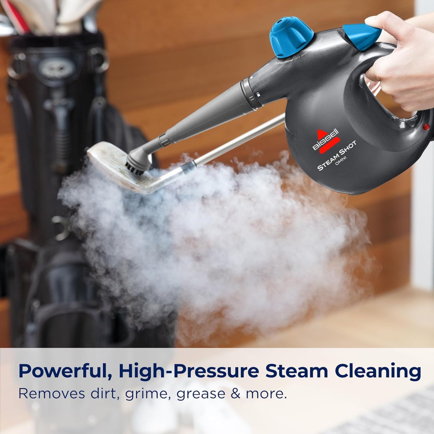 BISSELL Steam Shot Omni Handheld Hard Surface Steam Cleaner Titanium