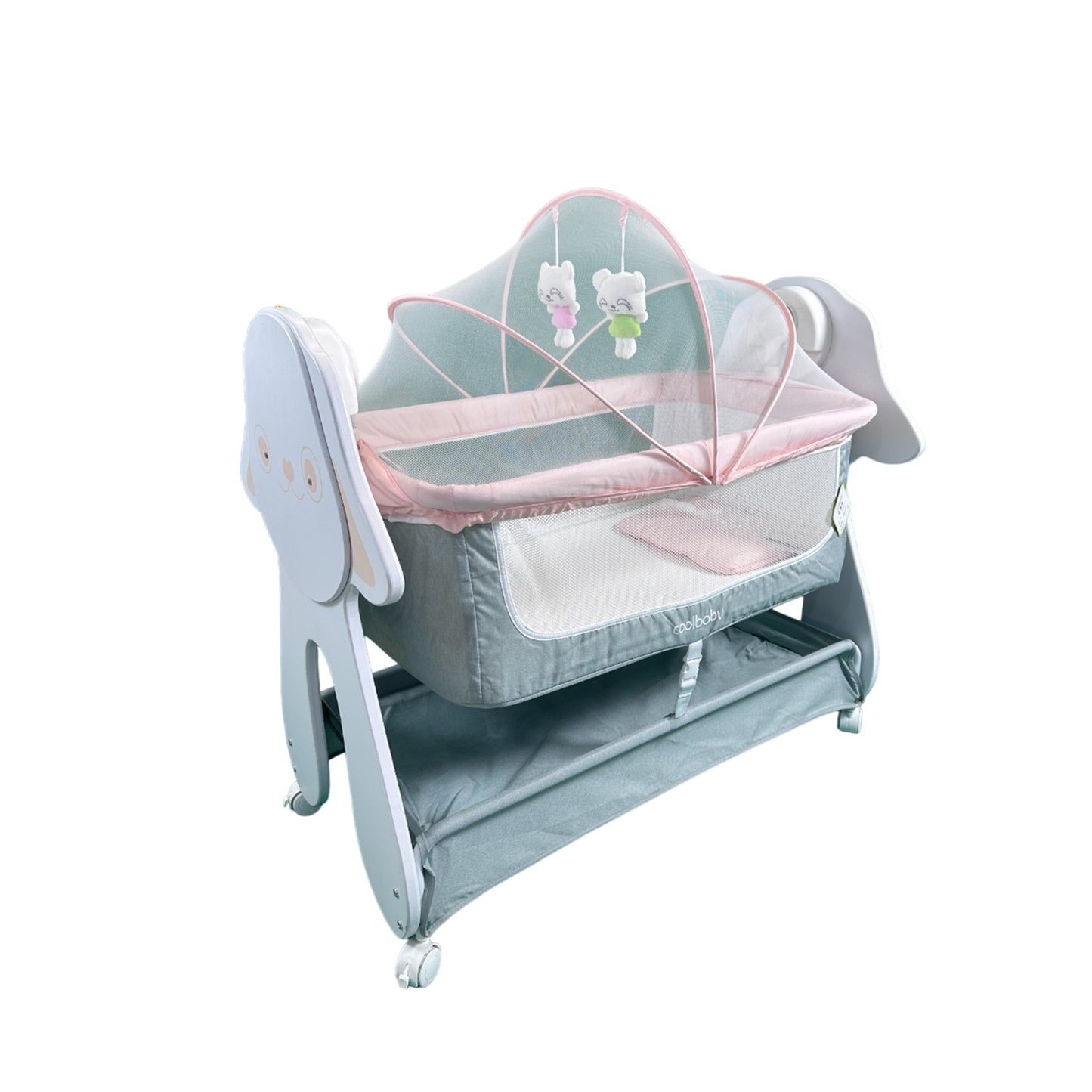 wooden moveable Crib With music and mosquito net (Copy)