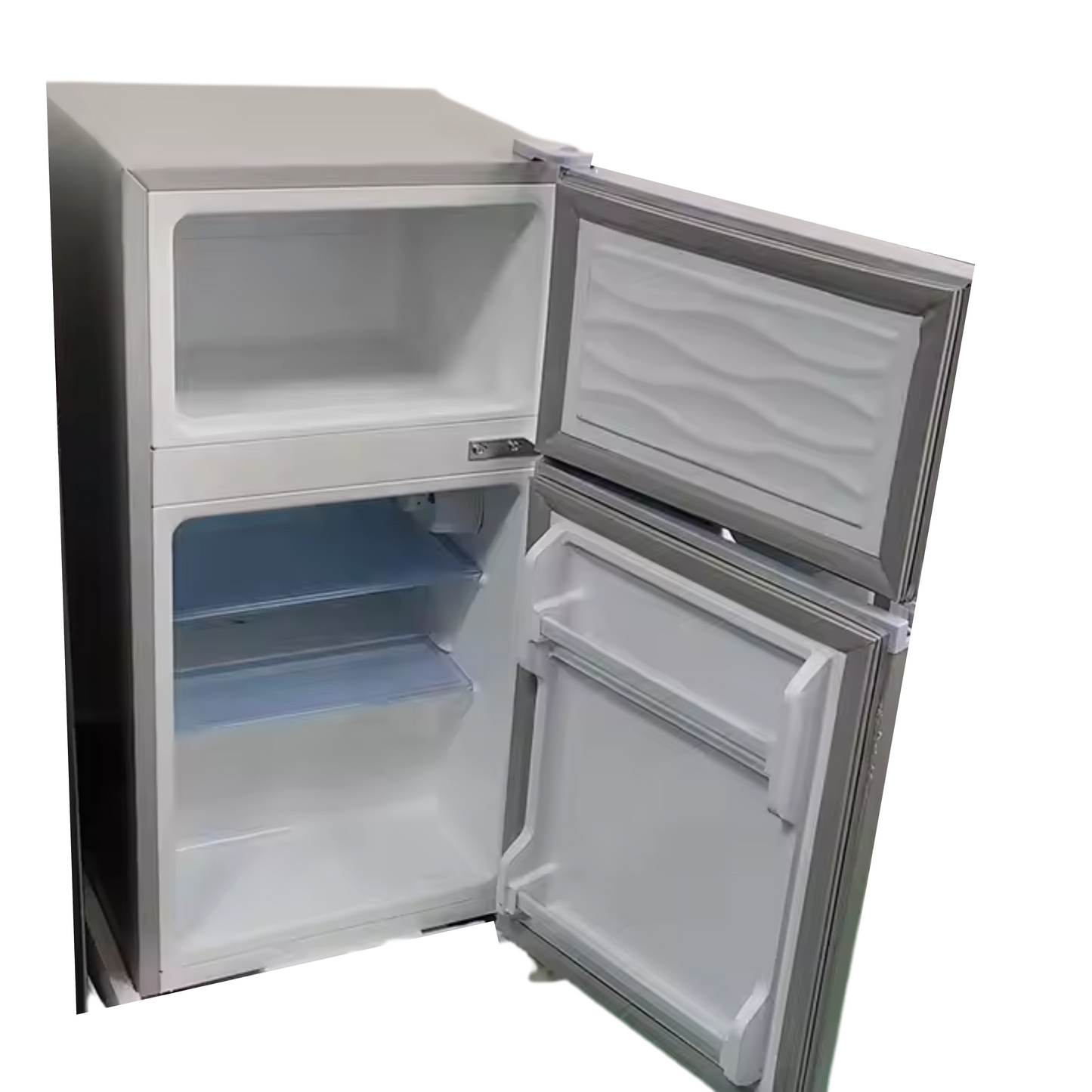 AGA Counter Fridge Freezer - 100L Free Standing Fridge Freezer - with LED Light - Removable Shelves - Adjustable Thermostats and Legs  88.5cm  - White