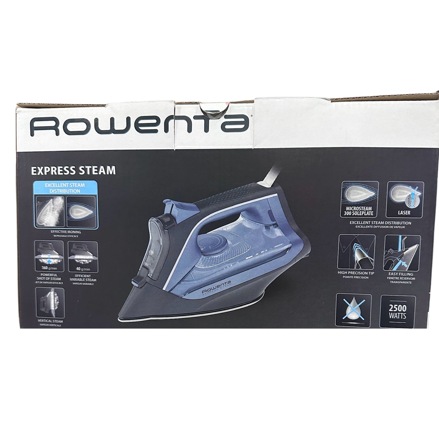 ROWENTA Electric EXPRESS Steam Iron Ceramic Cover Steam Iron 2500W