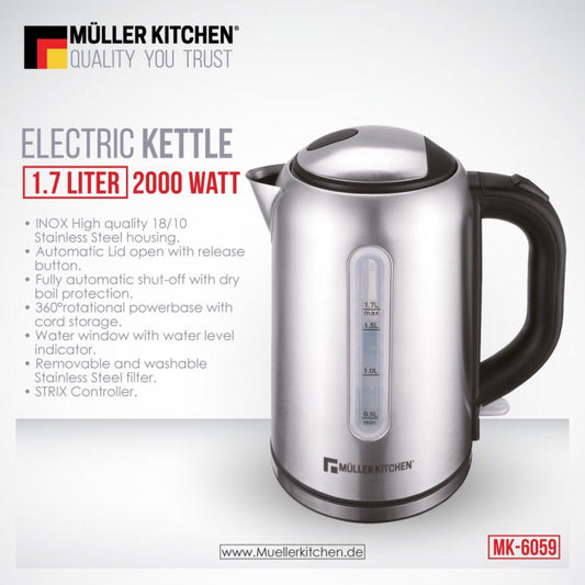 Electric Watter Kettle – 2000W – 1.7L