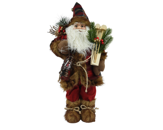 Santa polyester plastic body with red coat -60 cm