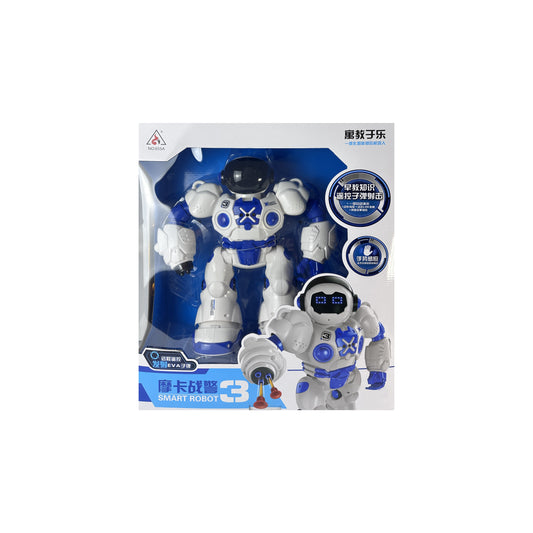 Remote Control Multifunctional Intelligent Light Effect Smart ROBOT Blue And White