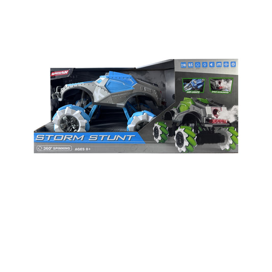 Off Road Storm Stunt Car 2.4GHz Led Light And Music With Remote Control Blue