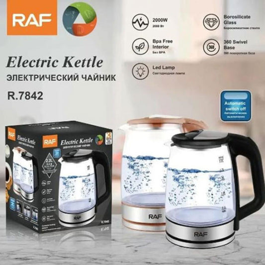 RAF glass and stainless  borosilicate  2000W 2L