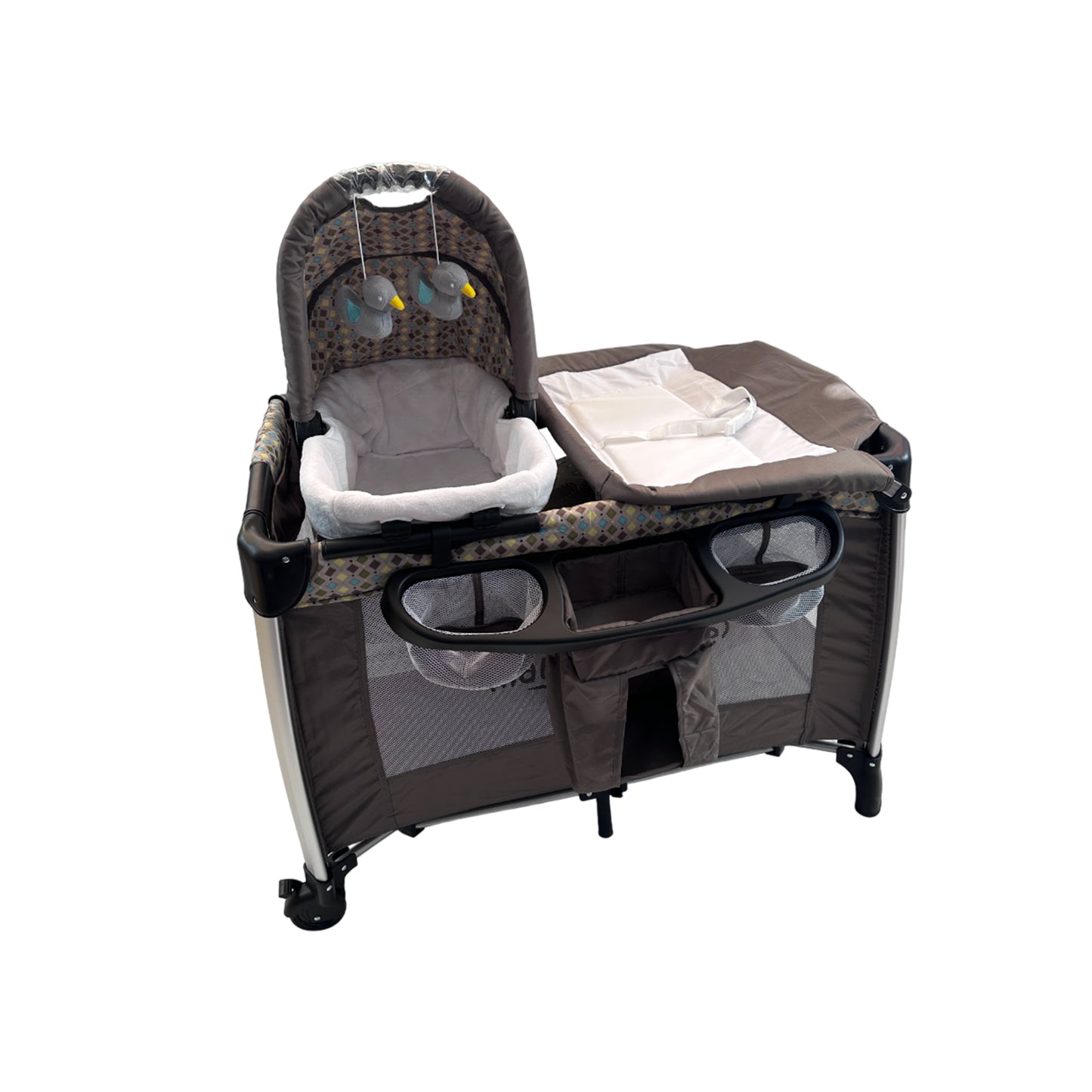 Multifunction Crib olive grey moveable