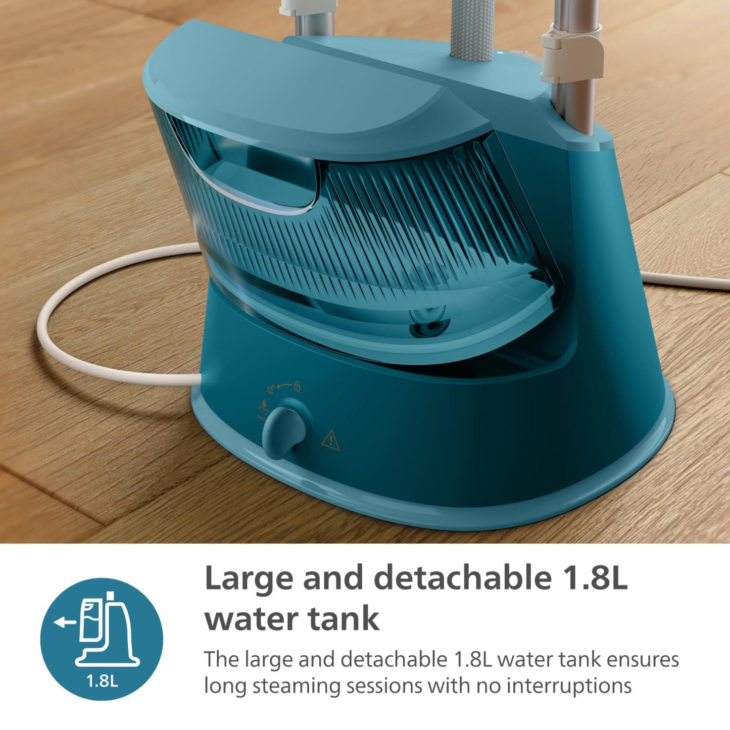 PHILIPS Standing Garment Steamer-1800 Watts, 1.8 LTR Water Tank,