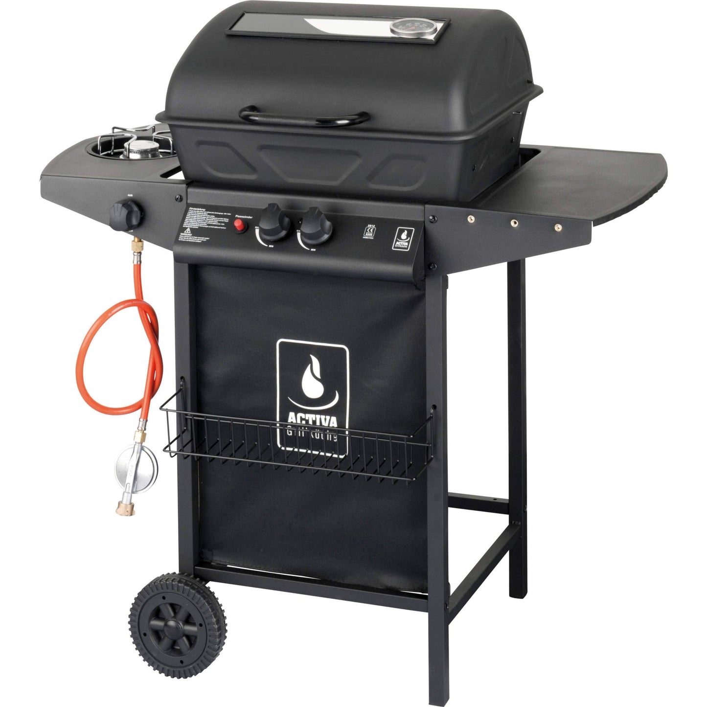 ACTIVA Lava stone gas and volcano stone  grill, black