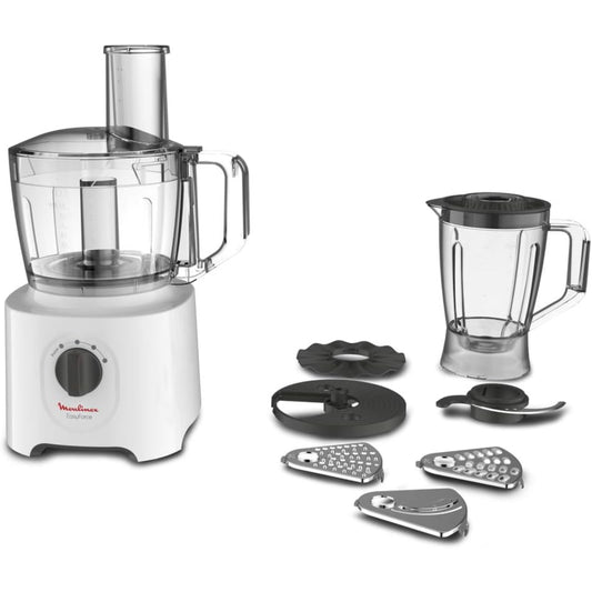 MOULINEX Food Processor | Easy Force 2.4 L Food Processor | 800 W| 6 Attachments | +25 Different Functions | 2.4 L Bowl Capacity and a 1.8 L Blender
