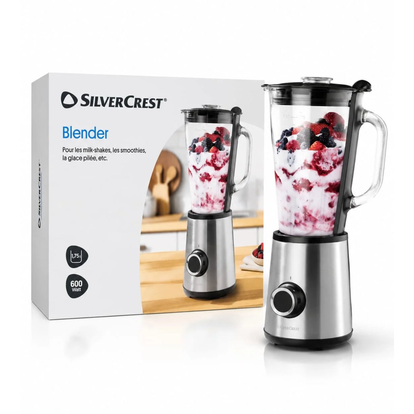 SilverCrest Glass Jar Blender ice crusher - 600W