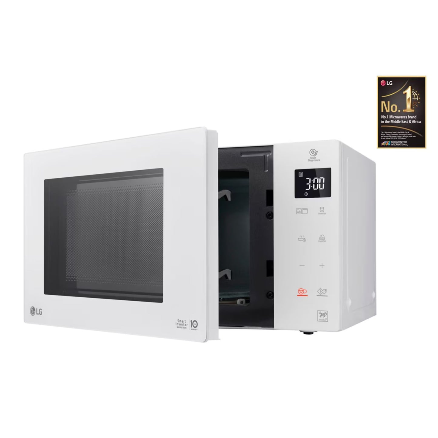 smart Inverter Microwave With Grill - 1000 Watt, 23L - White