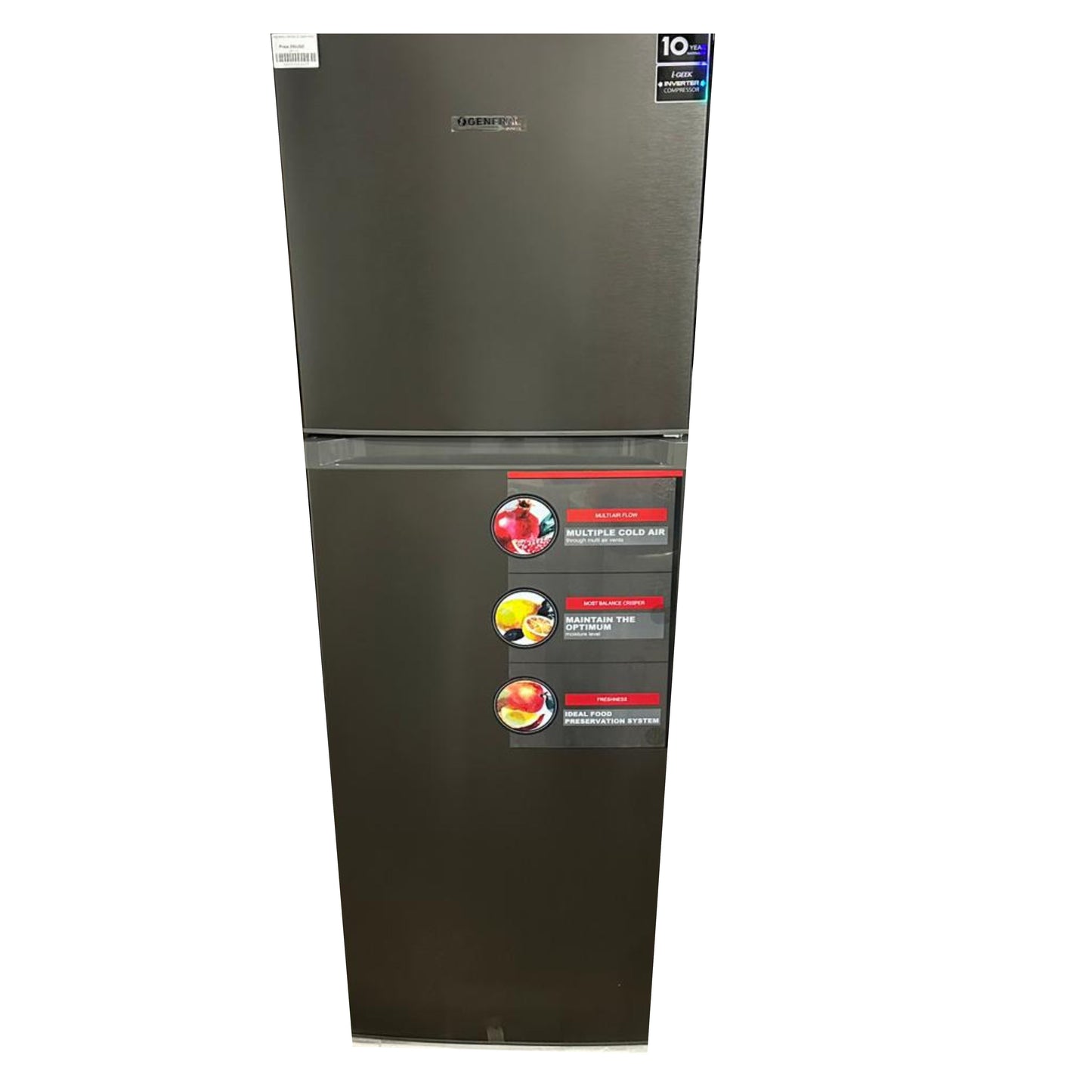 O-General Power inverter  Fridge 170cm Height with dispenser - Dark silver