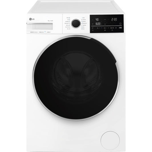 LG 9kg Front Loader Washing Machine in Middle glossy White