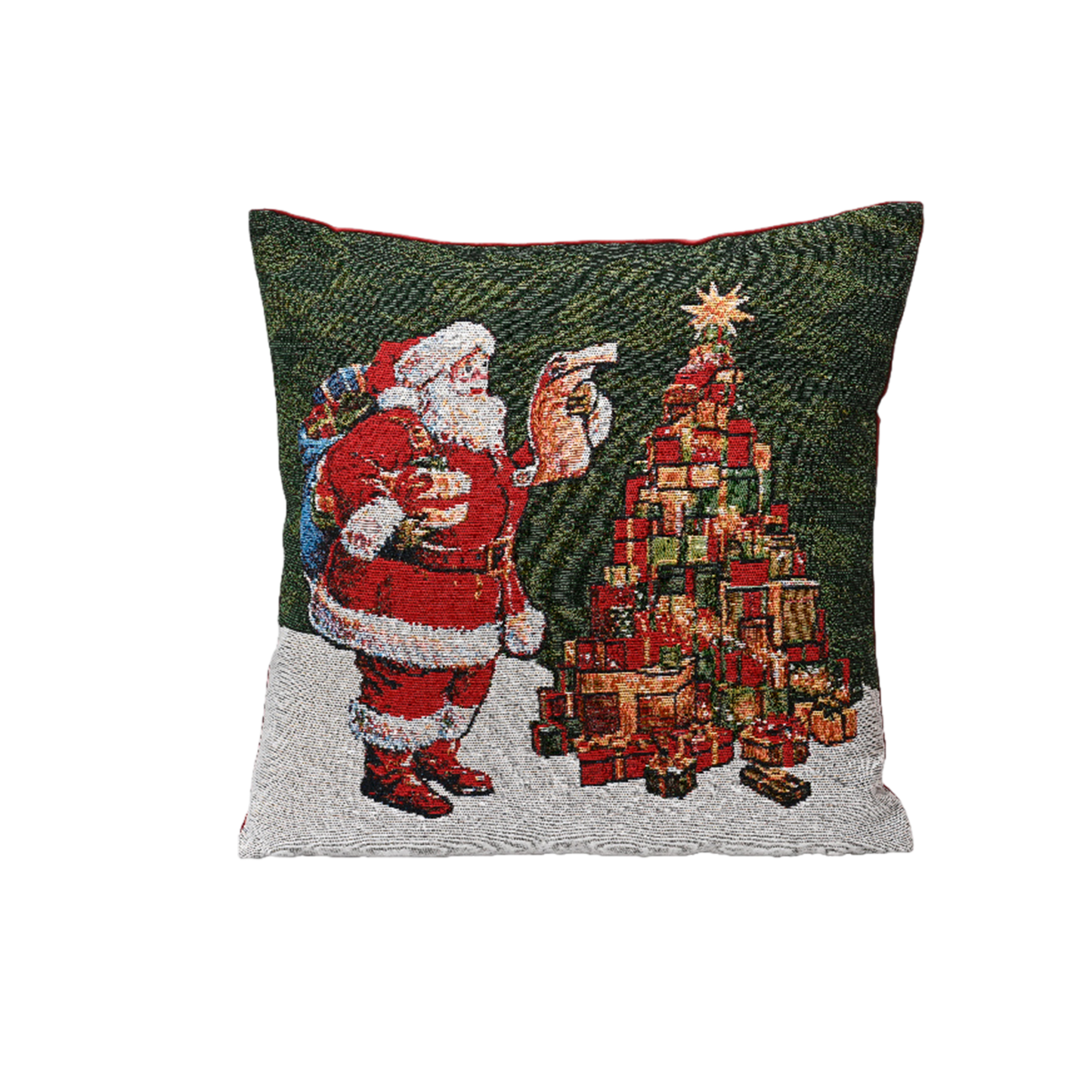 Cushion polyester velvet jarquard  L.45cm x W.45cm x H.10cm