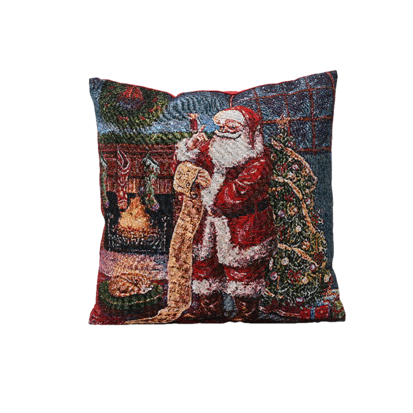Cushion polyester velvet jarquard  L.45cm x W.45cm x H.10cm