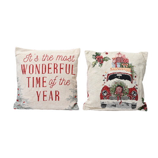 Cushion polyester cotton printed  L.43cm x W.43cm x H.2.5cm