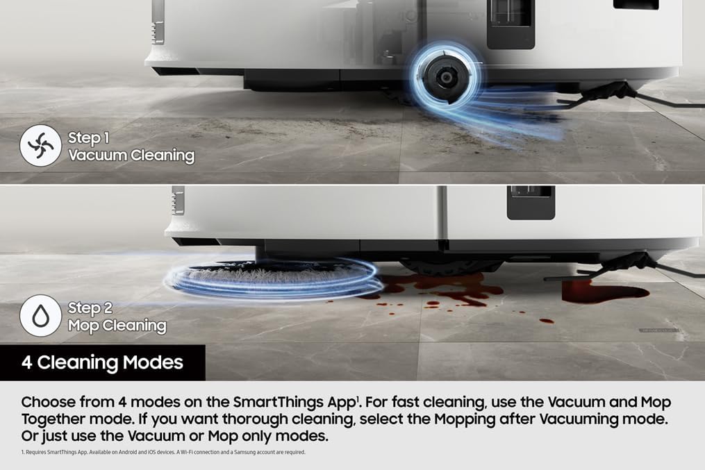 Samsung Bespoke Jet Bot Combo AI+ 3-in-1 Cleaning Robot Vacuum Cleaner