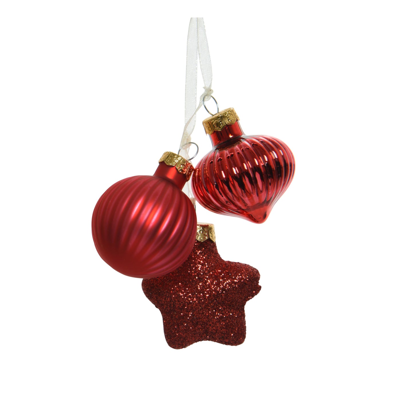 Figure glass shiny,matt,glitter mix - RED