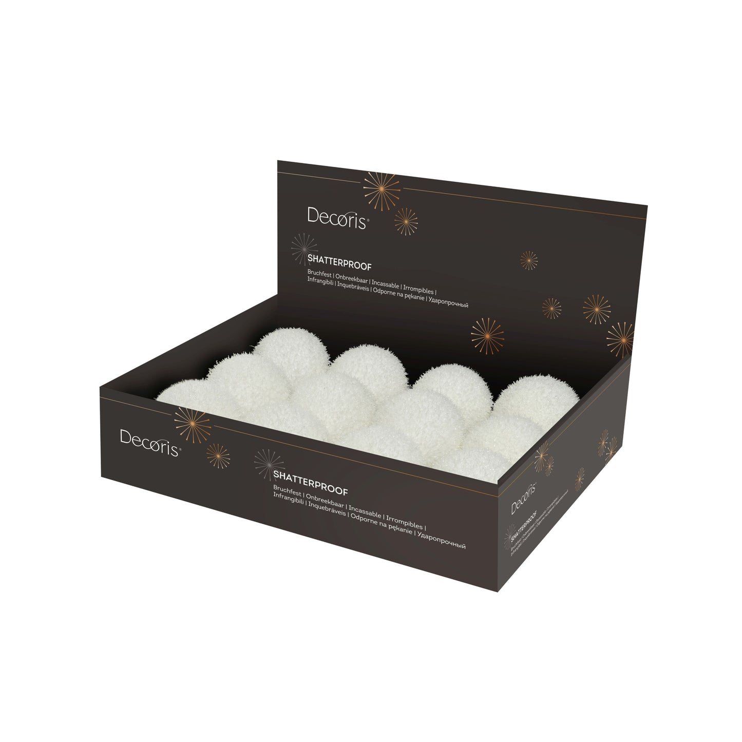 Foam bauble ice color 8cm