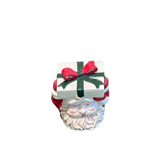 Christmas Porcelain Jar With Cover 13cm