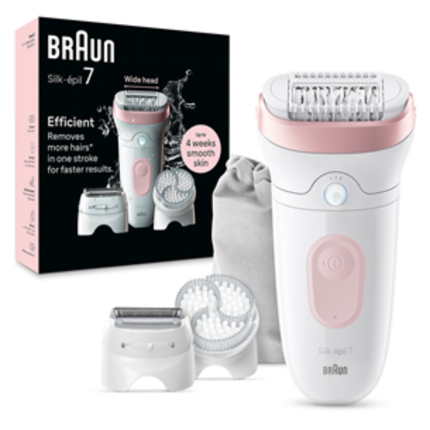 Braun Silk epil 7, Wet & Dry, white/pink - Epilator