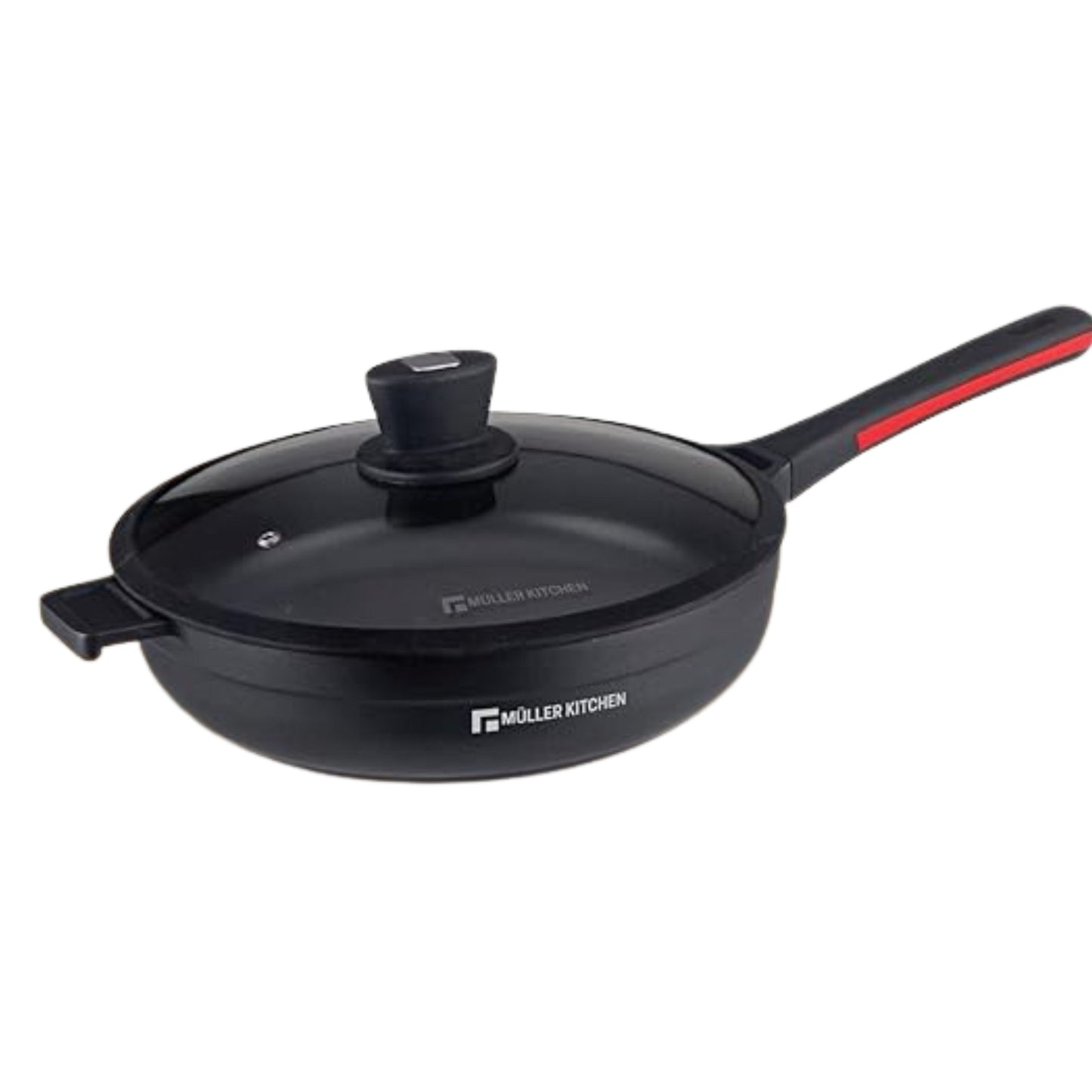 Müller Kitchen Non-Stick Induction Frying Pan with Lid, 28 cm, 3.6 Litres
